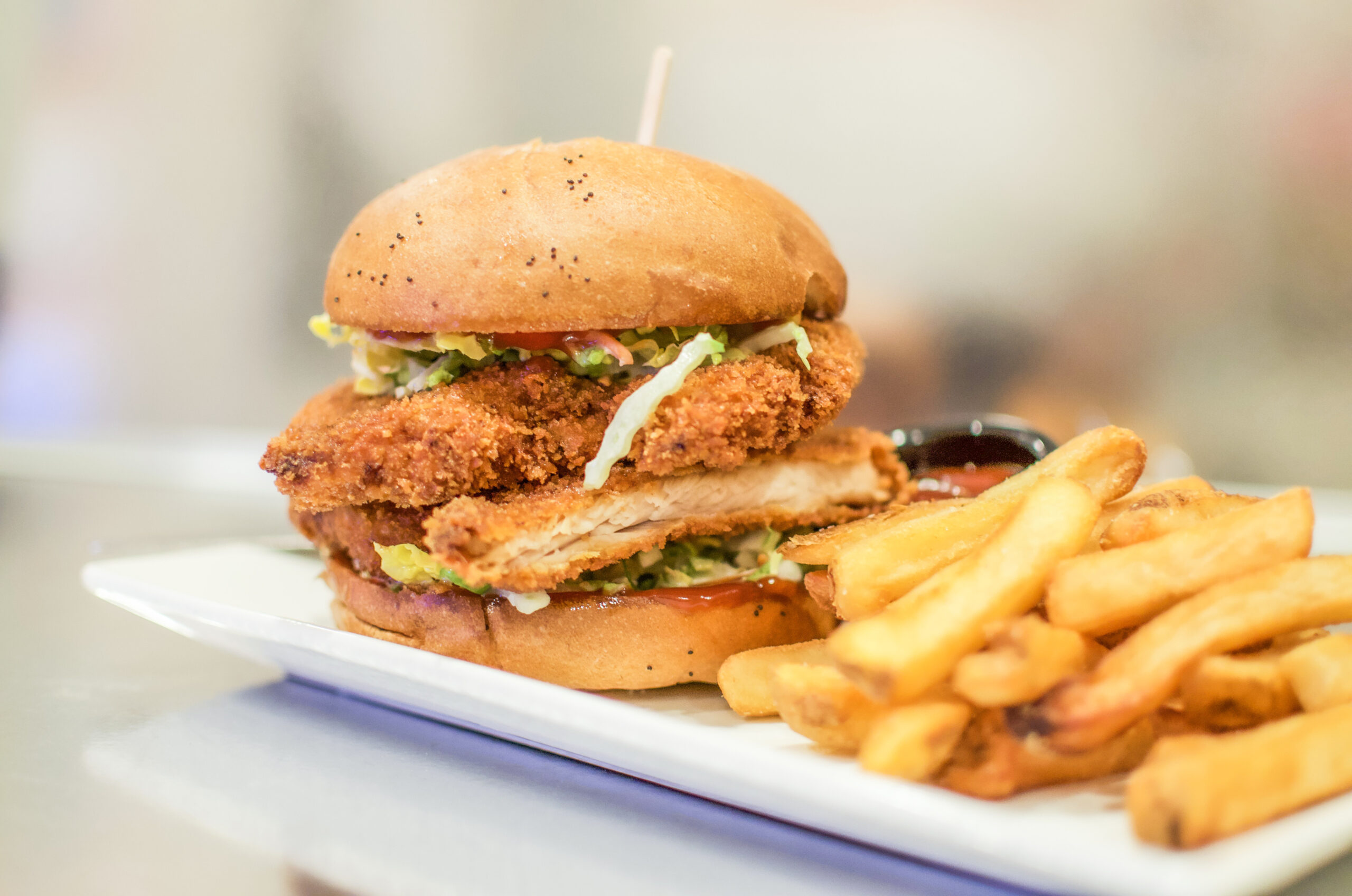 chicken katsu burger Asian Chicken Salad